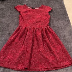 top shop red dress